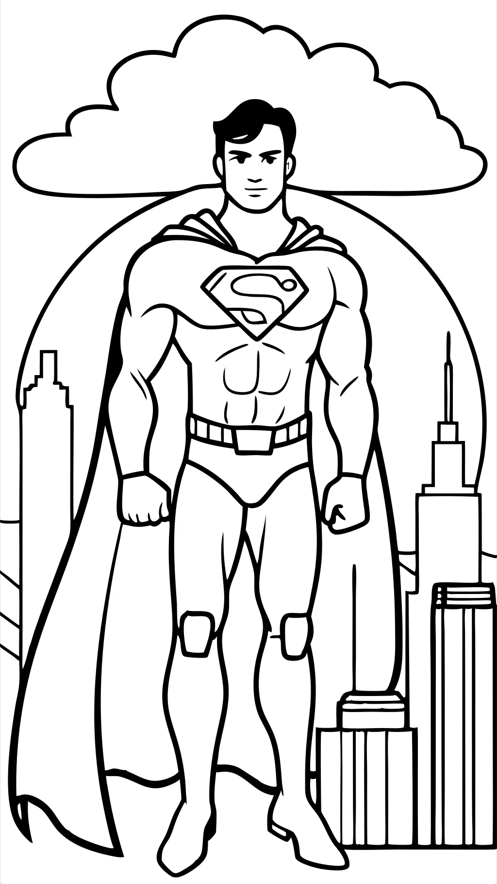 Página para colorear de Superman